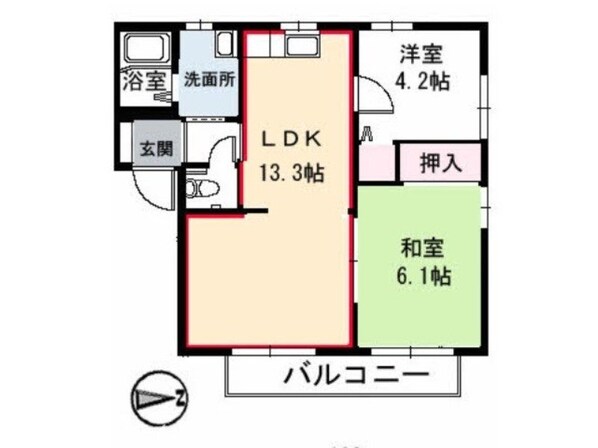 フラワーザMORIの物件間取画像